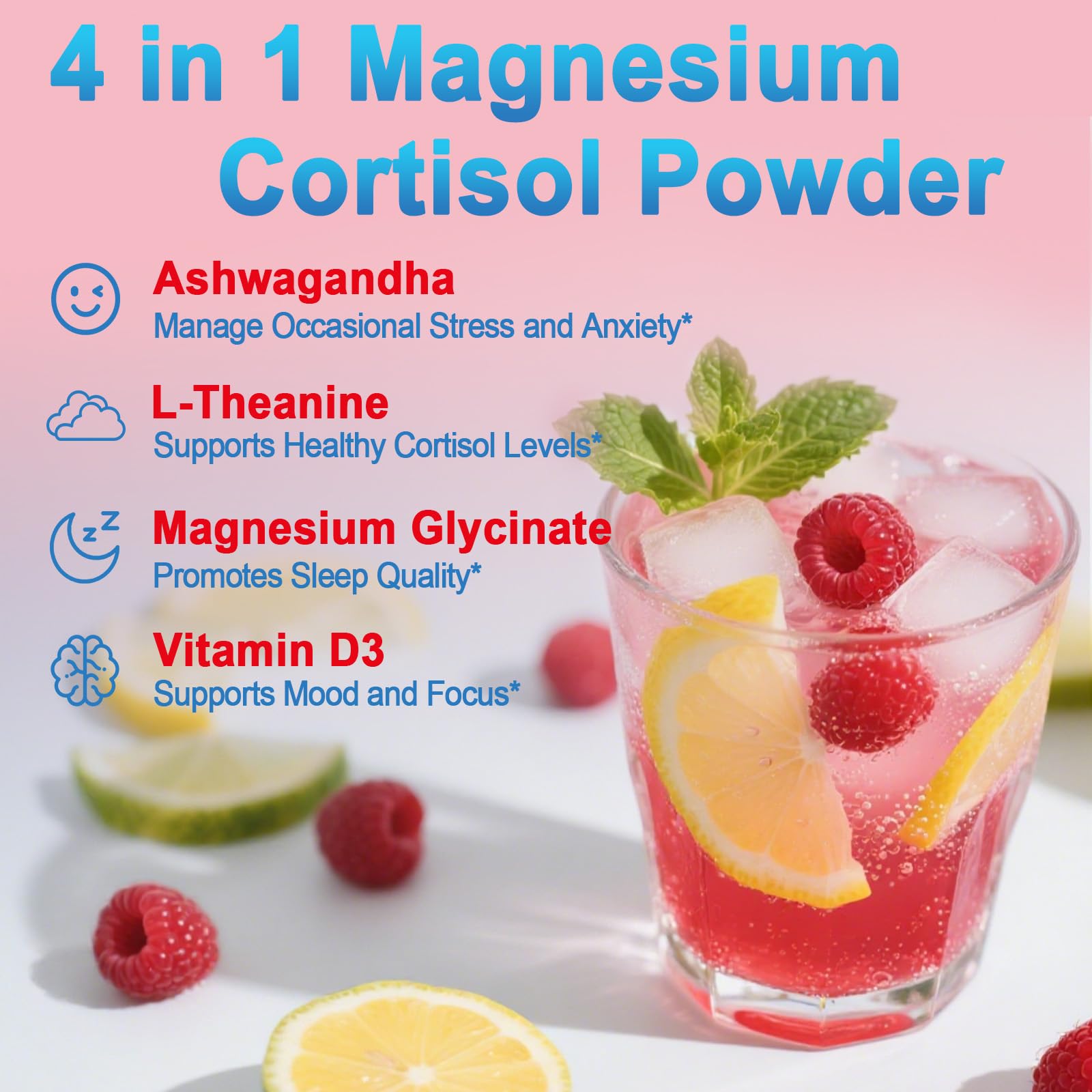 Bunkell Cortisol Powdered Drink Mix, Made with Magnesium Glycinate, L-Theanine, Ashwagandha & Vitamin D3, Cortisol Supplements for Relaxation, Focus & Calm Support, Raspberry Lemonade Flavor, 30 Ct Bunkell uk supplements
