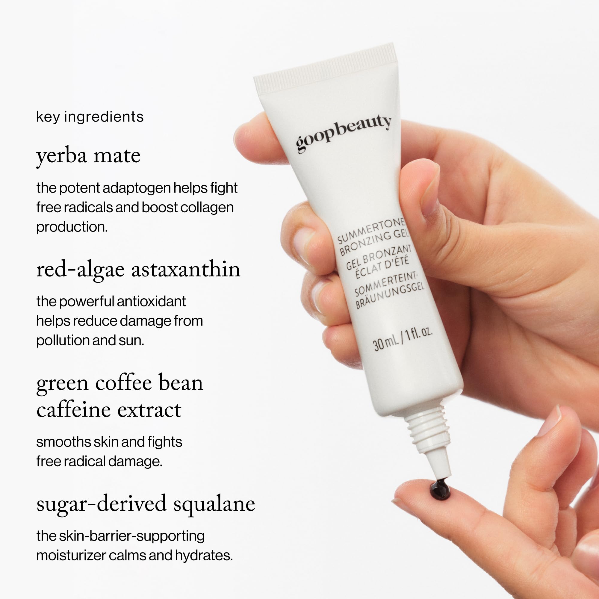 goop Beauty Summertone Bronzing Gel | Hydrating Skin Tint for a Sun-Kissed Glow | Vitamin E & Red Algae Astaxanthin | 1 fl oz goop uk supplements