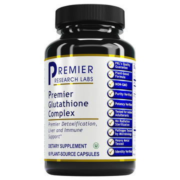 Premier Research Labs Glutathione Complex - Liver & Immune Support Supplement - Glutathione Pill for Natural Liver Cleanse - 60 Vegetarian Capsules Premier Research Labs uk supplements