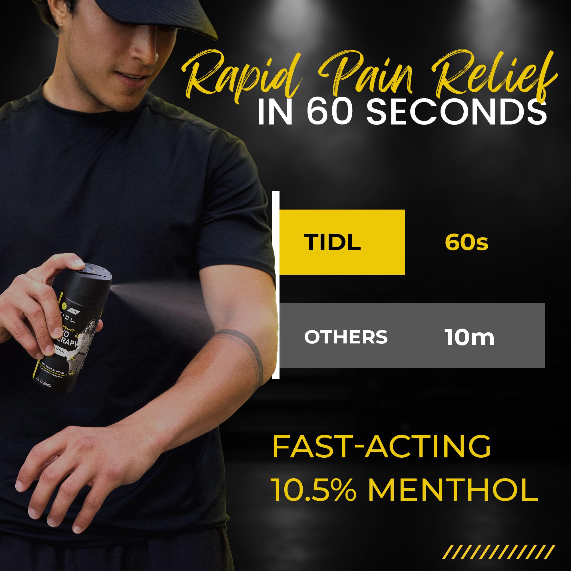 TIDL Pain Relief Spray Bundle – Morning, Cryotherapy & Evening Therapy – 3 x 3oz Sprays for Muscle, Joint, Neck, Back & Knee Pain Relief – Plant-Based Menthol Day & Night Care TIDL uk supplements