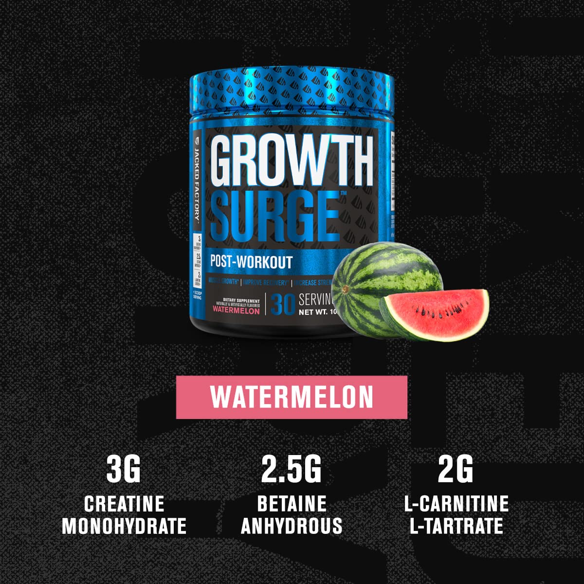 Jacked Factory Growth Surge Creatine Post Workout w/L-Carnitine - Daily Muscle Builder Jacked Factory uk supplements