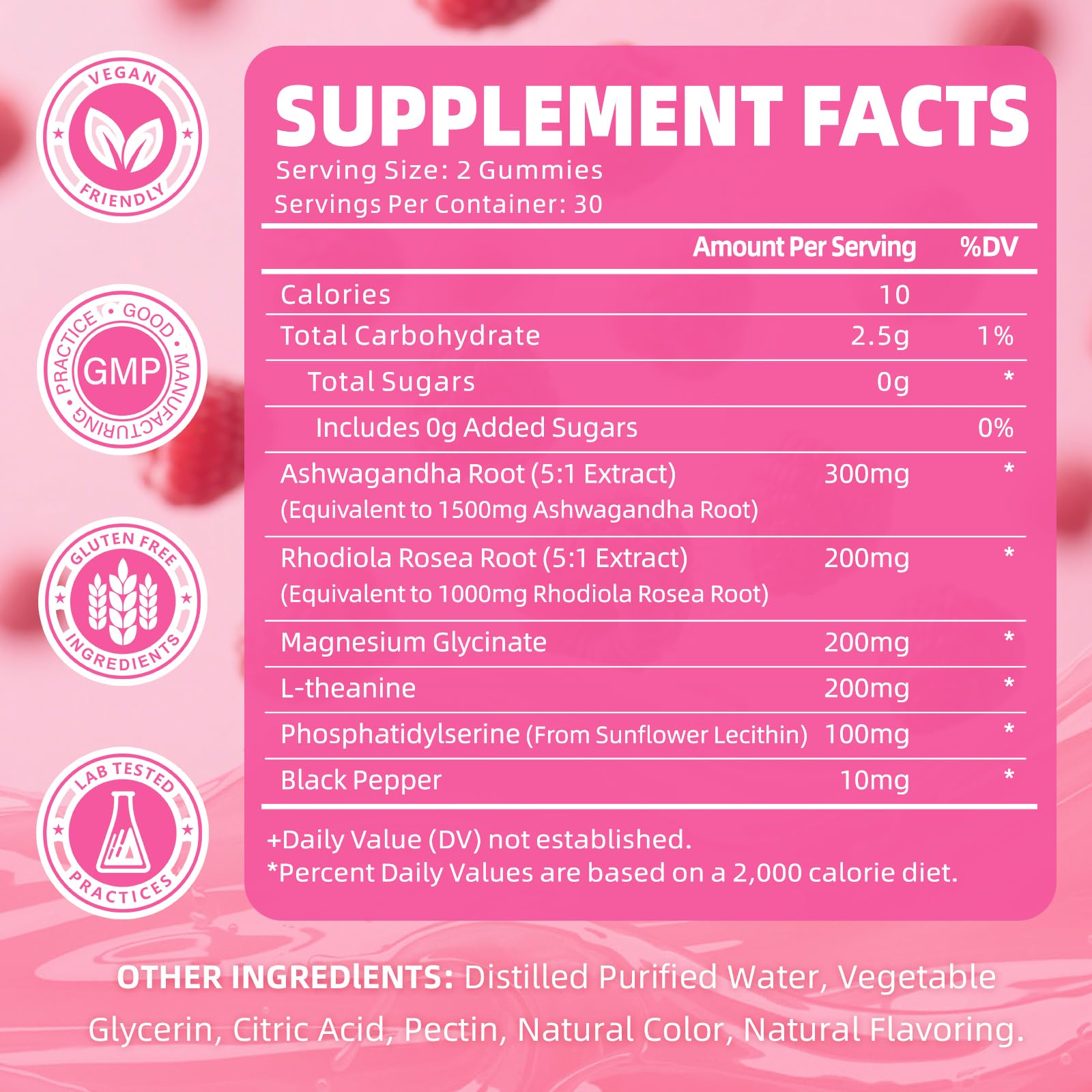 Cortisol Gummies for Women, Cortisol Supplements Gummies with Magnesium Ashwagandha Rhodiola Rosea and L-theanine Complex for Relaxation and Focus, Zzz Support, Raspberry Flavor, 60 Count GrnLife uk supplements