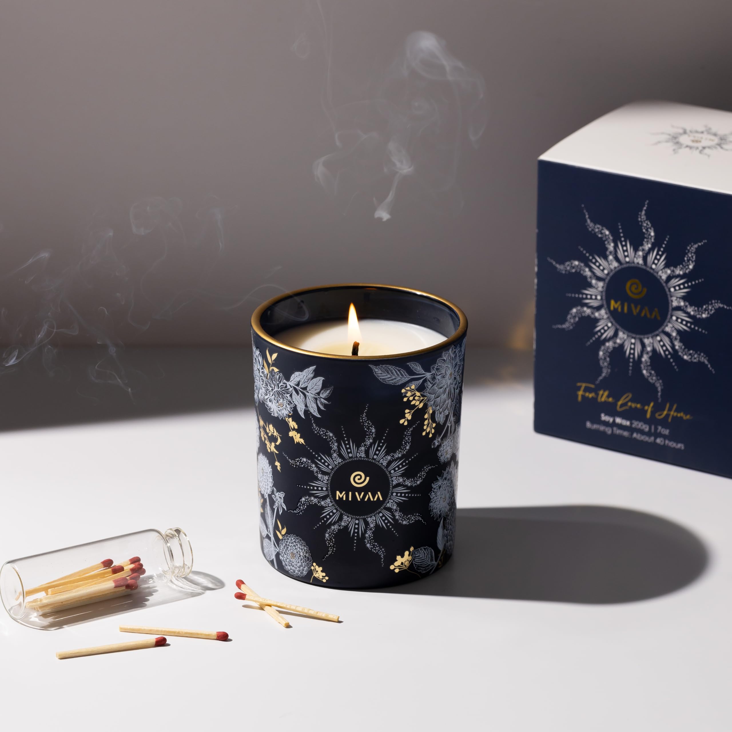 Mivaa Scented Candles - 100% Natural Soy Wax, 40 hrs Burn, Lead-Free Wicks, Holiday, Fall, Winter Msupps.com uk supplements