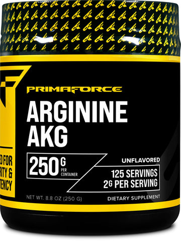 PrimaForce AAKG Arginine Powder, 250 grams (L-Arginine and Alpha-Ketoglutarate Acid) Primaforce uk supplements