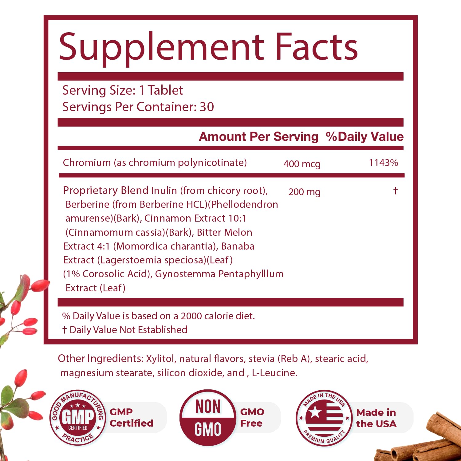 Nature’s NutriWave GLYCOFREE Supplement, Natural Plant-Based Blend with Berberine, Bitter Melon, Cinnamon, Inulin | Non-GMO, Made in USA - 30 Tablets, 3 Month Supply Nature’s NutriWave uk supplements