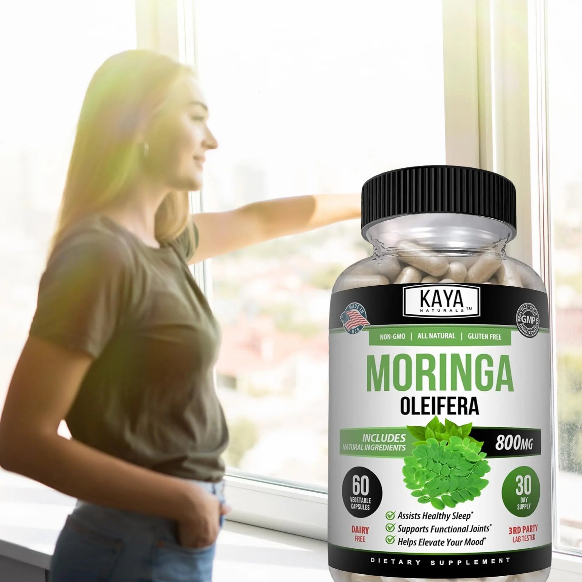 Kaya Naturals Moringa Leaf Extract - Complete Greens Superfood Supplement - Pure Miracle Tree Moringa - Boost Energy Naturally Kaya Naturals uk supplements