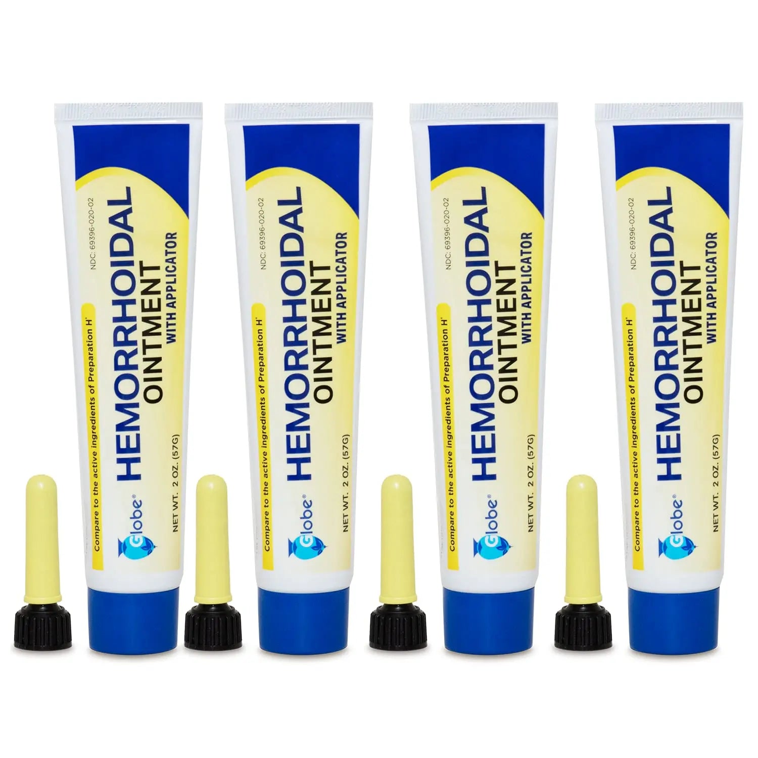 Globe Hemorrhoidal Ointment, Phenylephrine HCl, Petrolatum, Mineral Oil, Relief from Burning, Itching and Discomfort of Hemorrhoids, 2 Ounces (4 Pack) Globe uk supplements