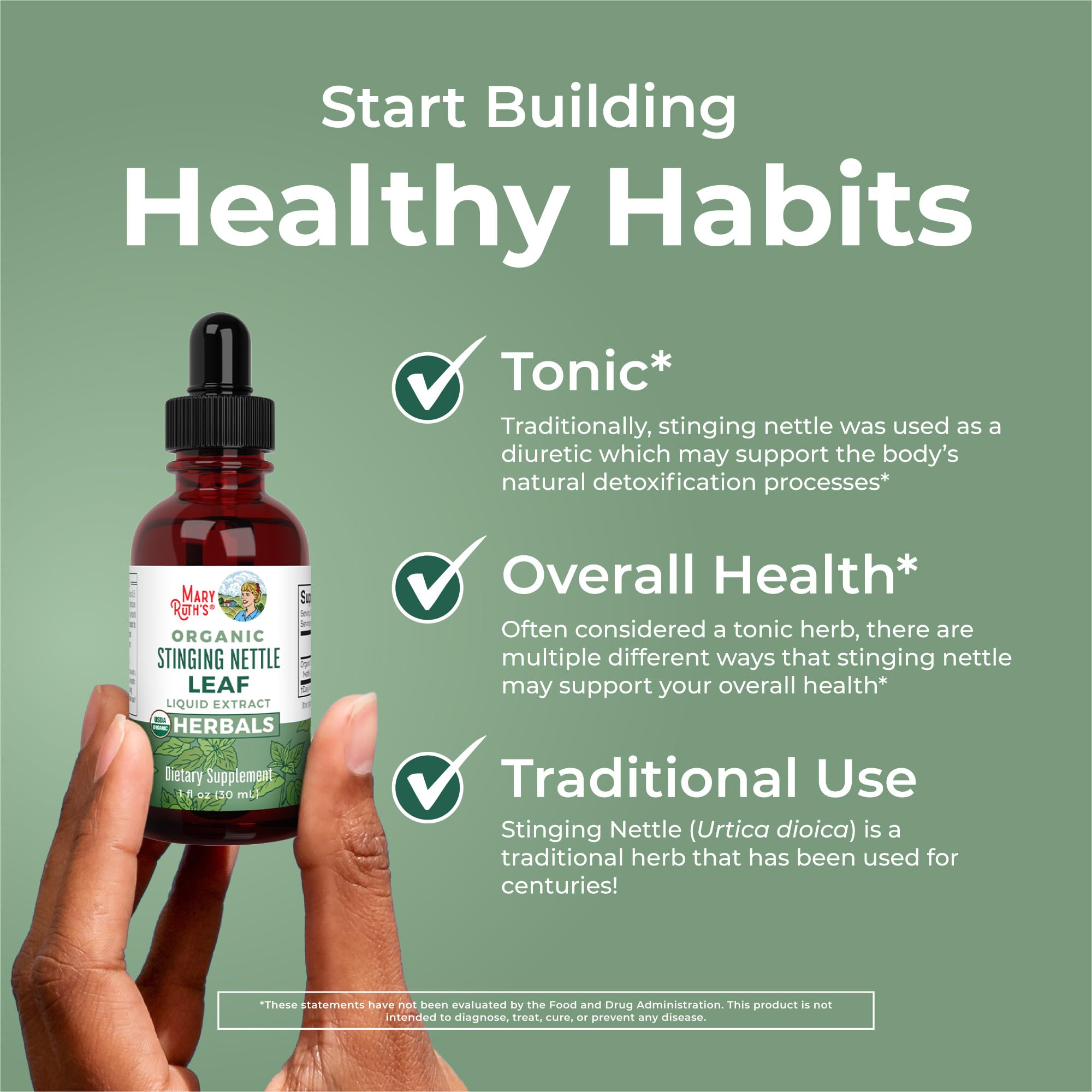 MaryRuth Organics Stinging Nettle Leaf Extract | Detox Supplement Herbal Drops | USDA Organic | Vegan | Non-GMO | Gluten Free | 1 Fluid Oz MARYRUTH'S uk supplements