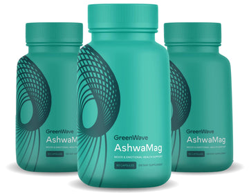 AshwaMag by GreenWave Nutrition | 5 Clinically Studied Ingredients | Happier & Motivated AshwaMag uk supplements