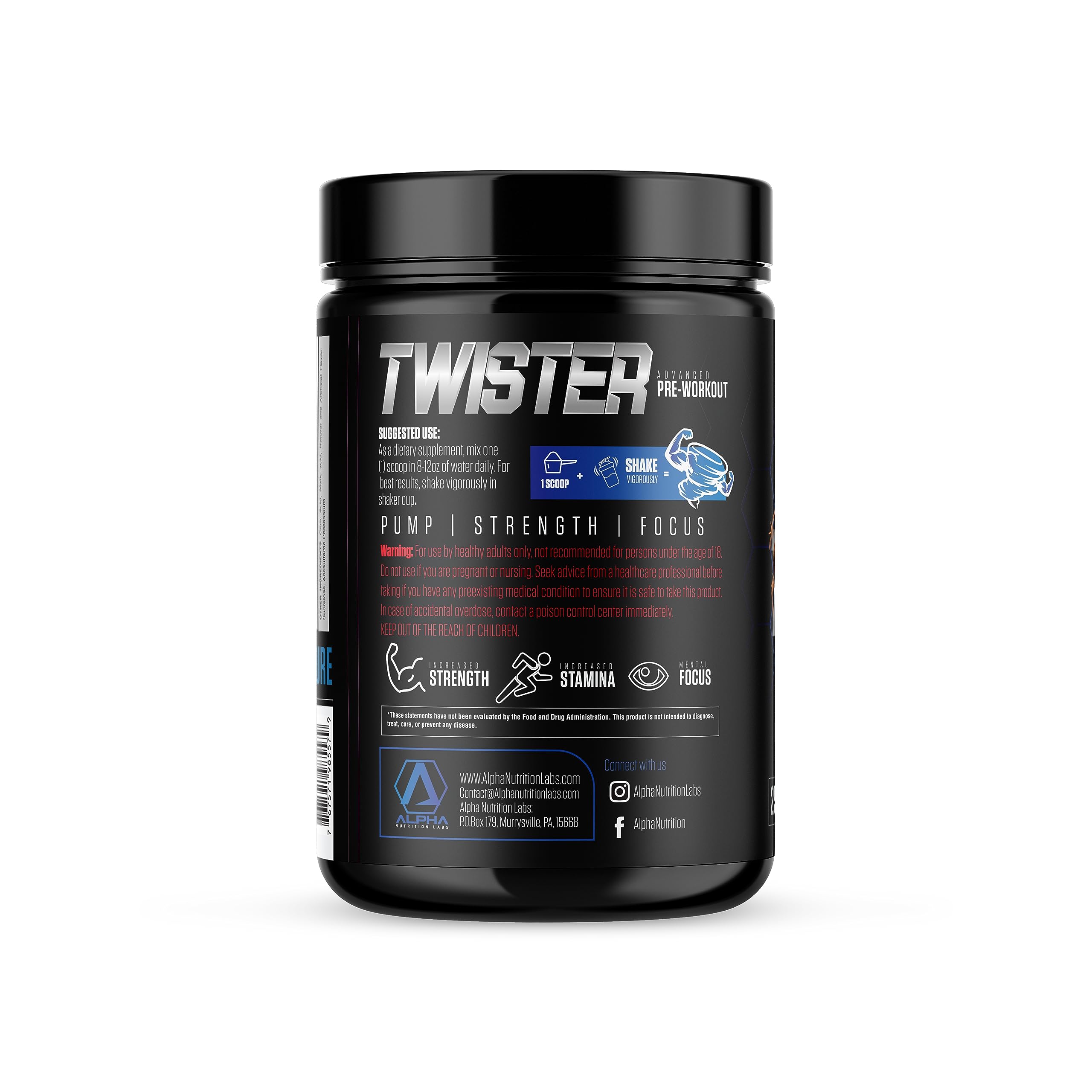 Alpha Nutrition Labs Twister Advanced Pre-Workout Powder (Raspberry Lemonade) Alpha Nutrition Labs uk supplements
