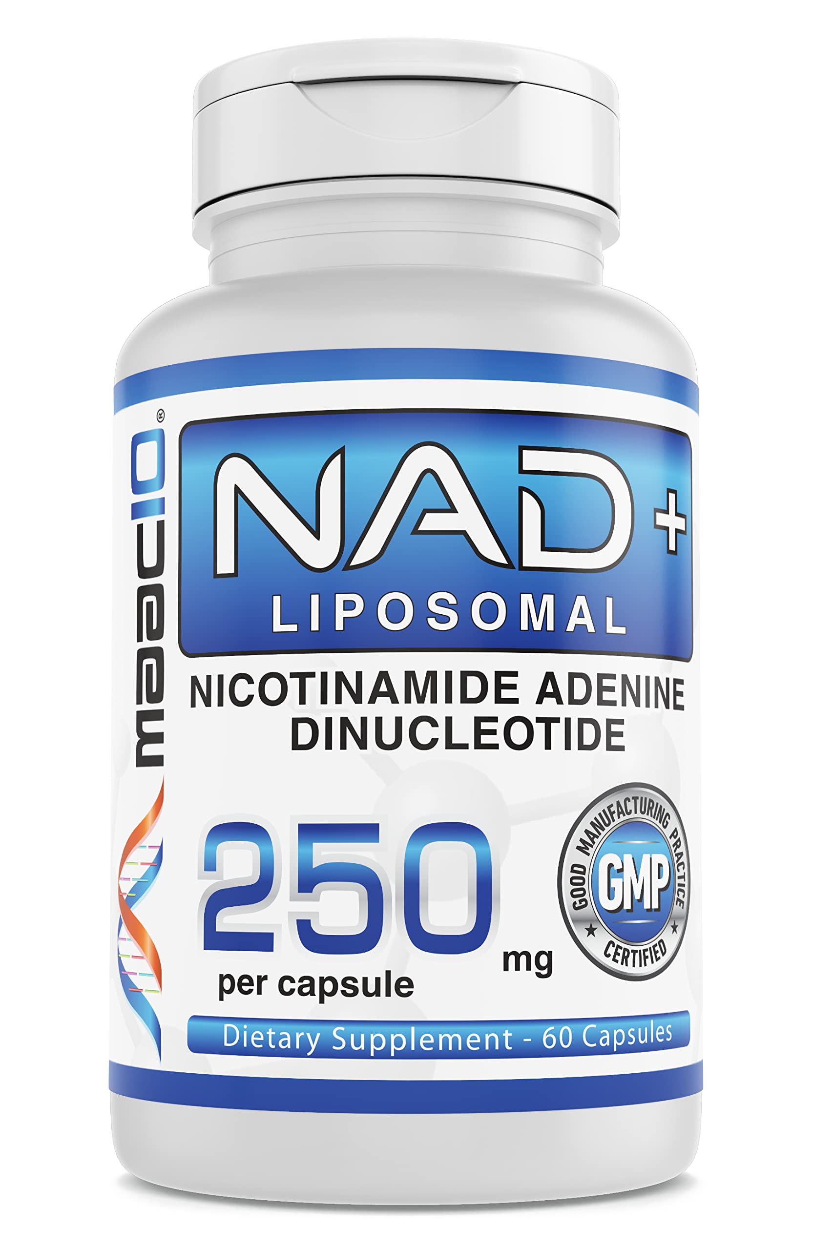MAAC10 Liposomal NAD Supplement 500mg Serving (2x250mg Capsules) Actual Nicotinamide Adenine Dinucleotide MAAC10 uk supplements