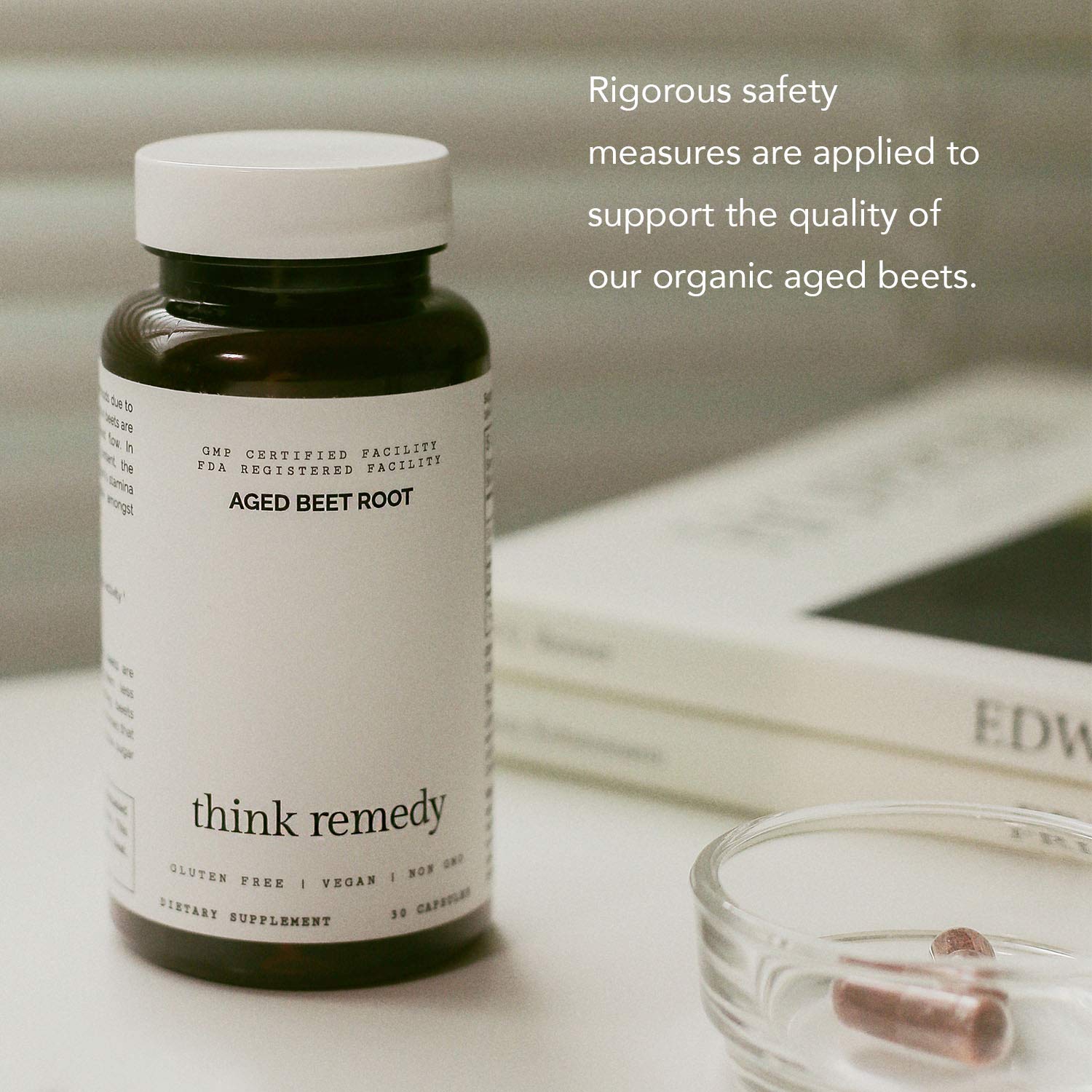 Think Remedy Aged Beet Root Capsules - Beet Pills for Stamina - Organic Beet Root Powder Think Remedy uk supplements