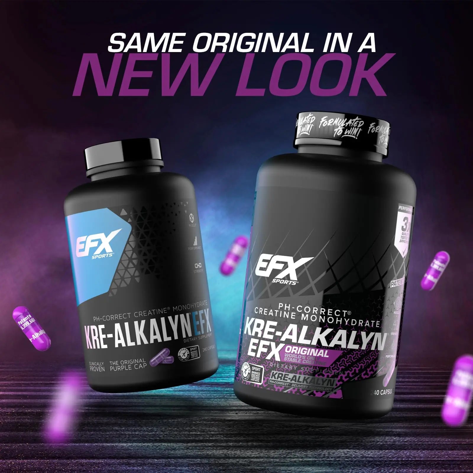 EFX Sports Kre-Alkalyn EFX | pH Correct Creatine Monohydrate Pill Supplement | Strength, Muscle Growth & Performance | 120 Servings, 240 Capsules EFX Sports uk supplements