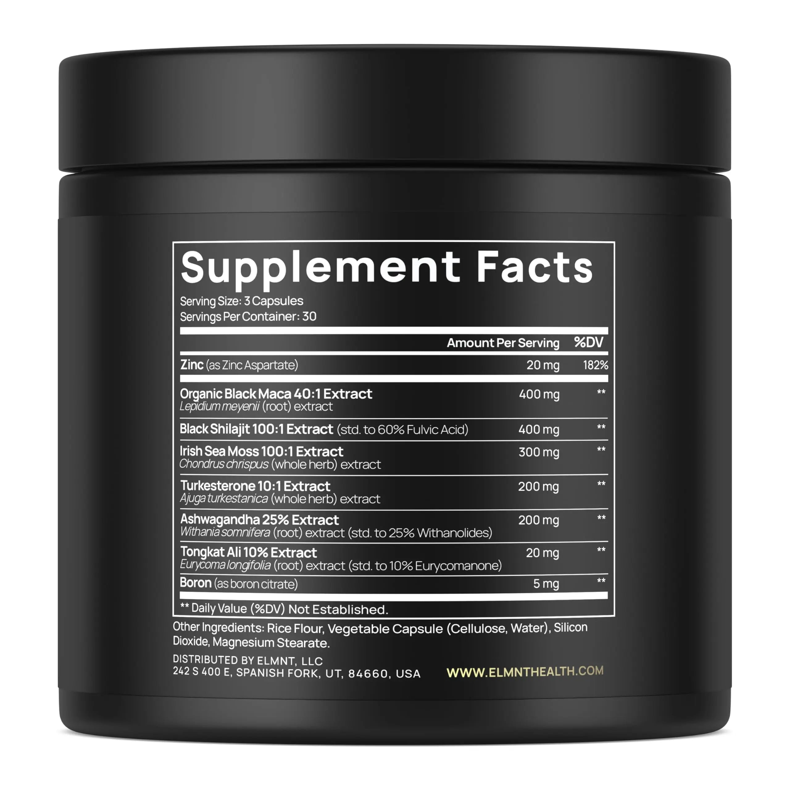 ULTRA MALE® Premium for Men w. 100:1 Shilajit, 40:1 Black Maca, Ashwagandha 25%, Tongkat Ali 10% - Clinical Strength Male Enhancing Supplement for Men Health Libido+ TERRA ELMNT uk supplements