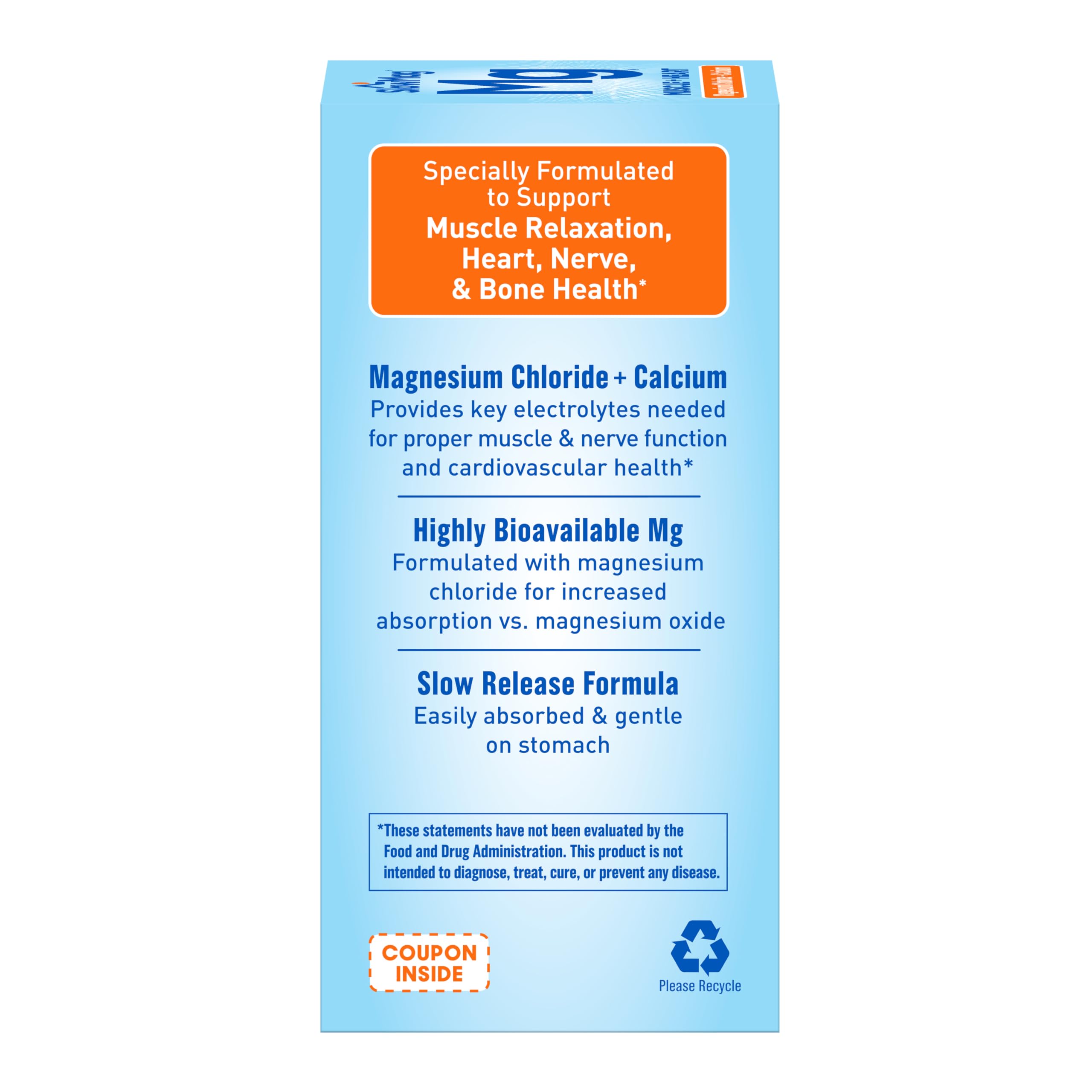 SlowMag Muscle & Heart Magnesium Chloride Supplement with Calcium, 120 Count, Supports Muscle Relaxation, Heart, Nerve & Bone Health, High Absorption Slow-Mag uk supplements
