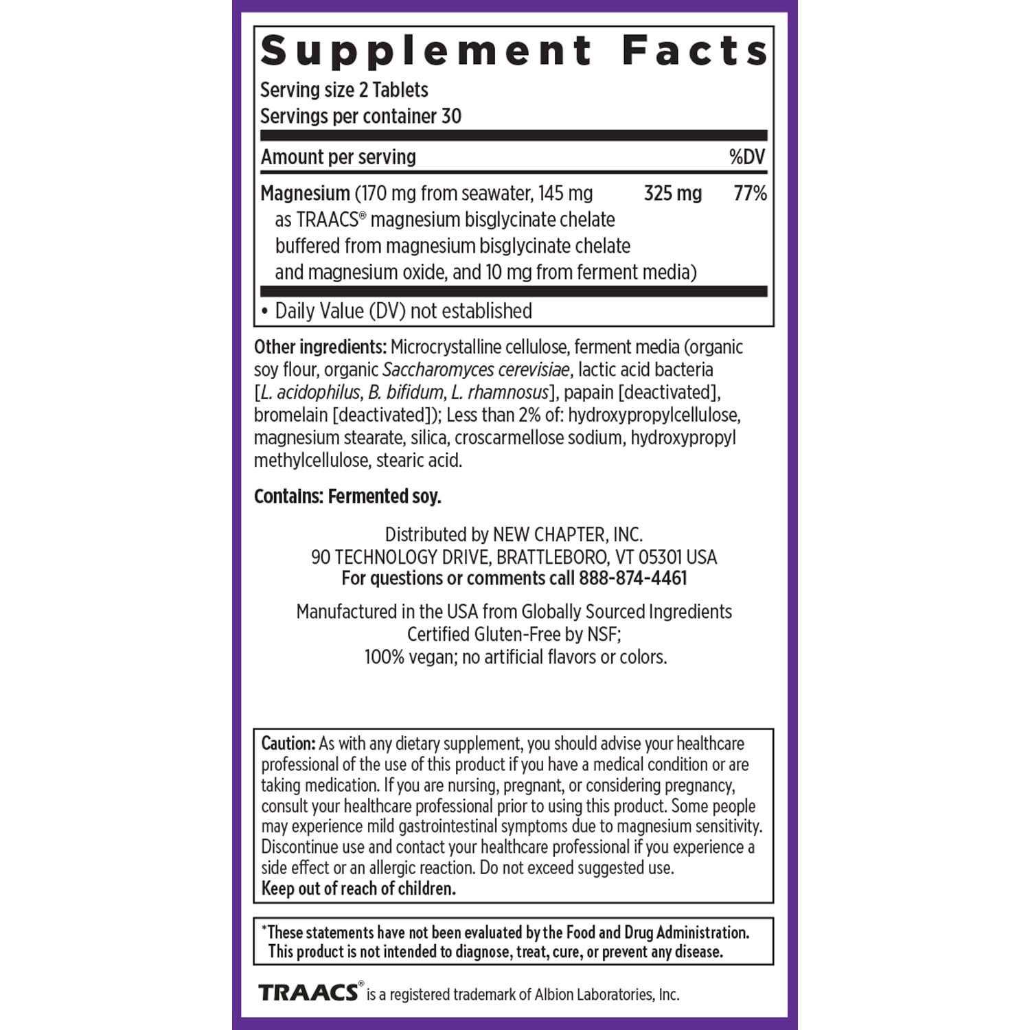 New Chapter Magnesium Complex Supplement, 325mg with Magnesium Glycinate + Sea-Sourced + Fermented Forms for Heart, Bone, Nerve, Muscle & Cellular Energy, 100% Vegan, 60 Tablets New Chapter uk supplements