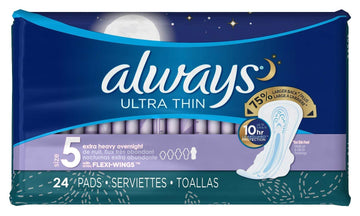 Always Pads Ultra Thin Size 5-24 Count (2 Pack) Always uk supplements