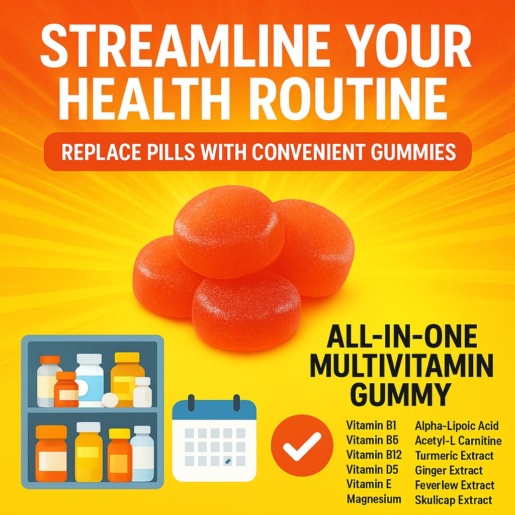 Sugar Free Neuropathy Support Gummies for Nerve – Enhanced Nerve Health, Regeneration, Cognitive Support with Vitamin B1, B6, B12, Magnesium, ALA, Turmeric, CoQ10 & More NutraPerfecto uk supplements