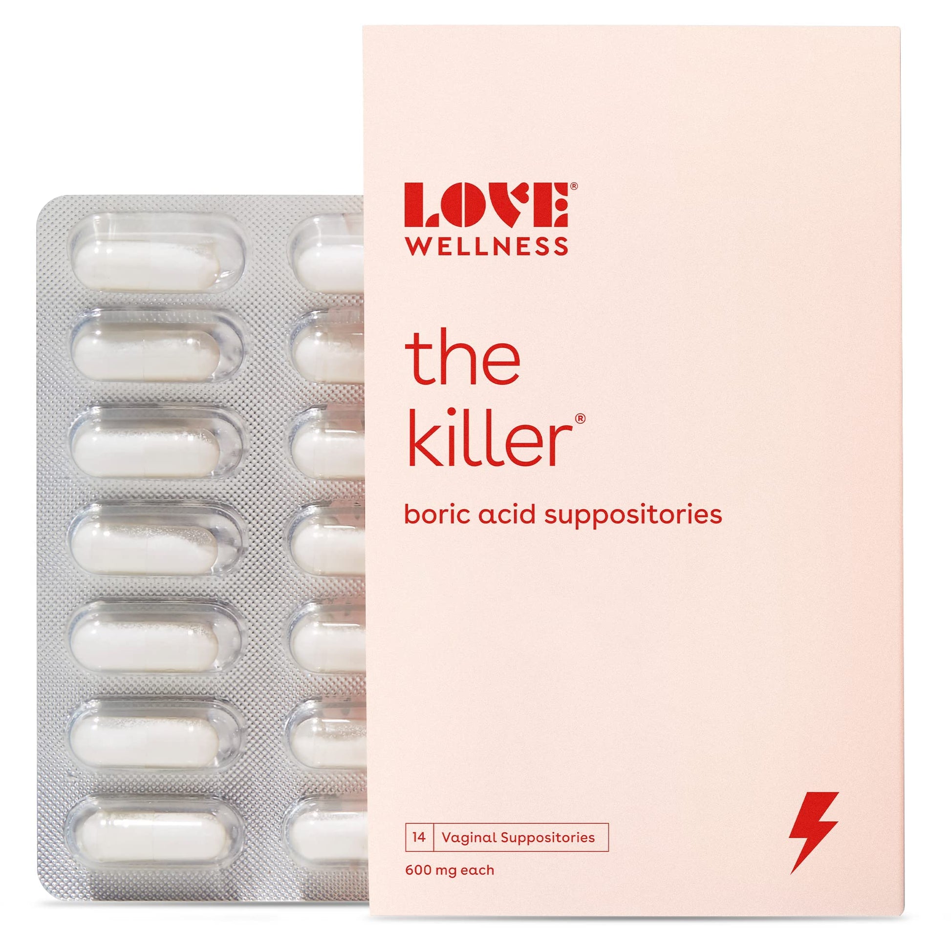 Love Wellness Boric Acid Suppositories for Women, The Killer | Vaginal Supp Love Wellness uk supplements