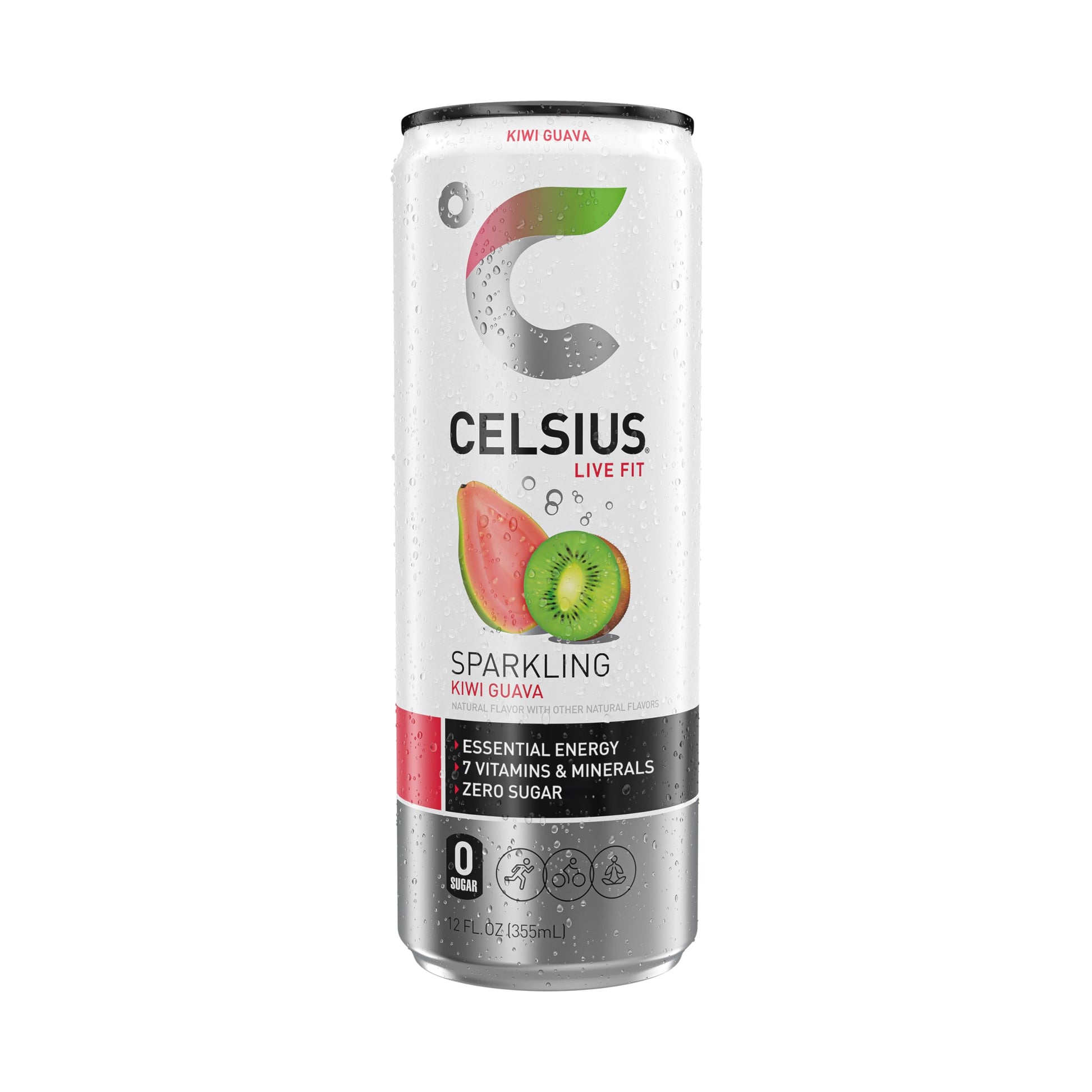 CELSIUS Sparkling Kiwi Guava, Functional Essential Energy Drink 12 Fl Oz (Pack of 12) CELSIUS uk supplements