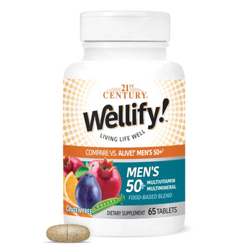 21st Century Wellify Men's 50+ Multivitamins with Minerals, 65Count 21st Century uk supplements