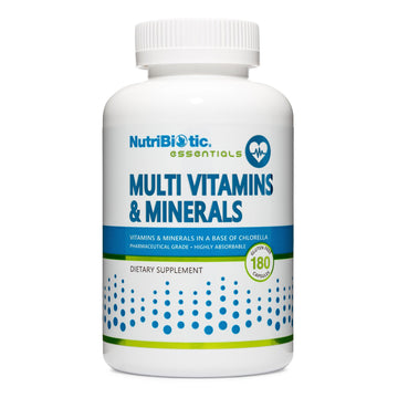 NutriBiotic – Multi Vitamins & Minerals, 180 Ct Capsules (Formerly Hypoallergenic Multiple) | 72 Pure Trace Elements in a Base of Chlorella | Pharmaceutical-Grade & Highly Absorbable | Gluten Free NutriBiotic uk supplements