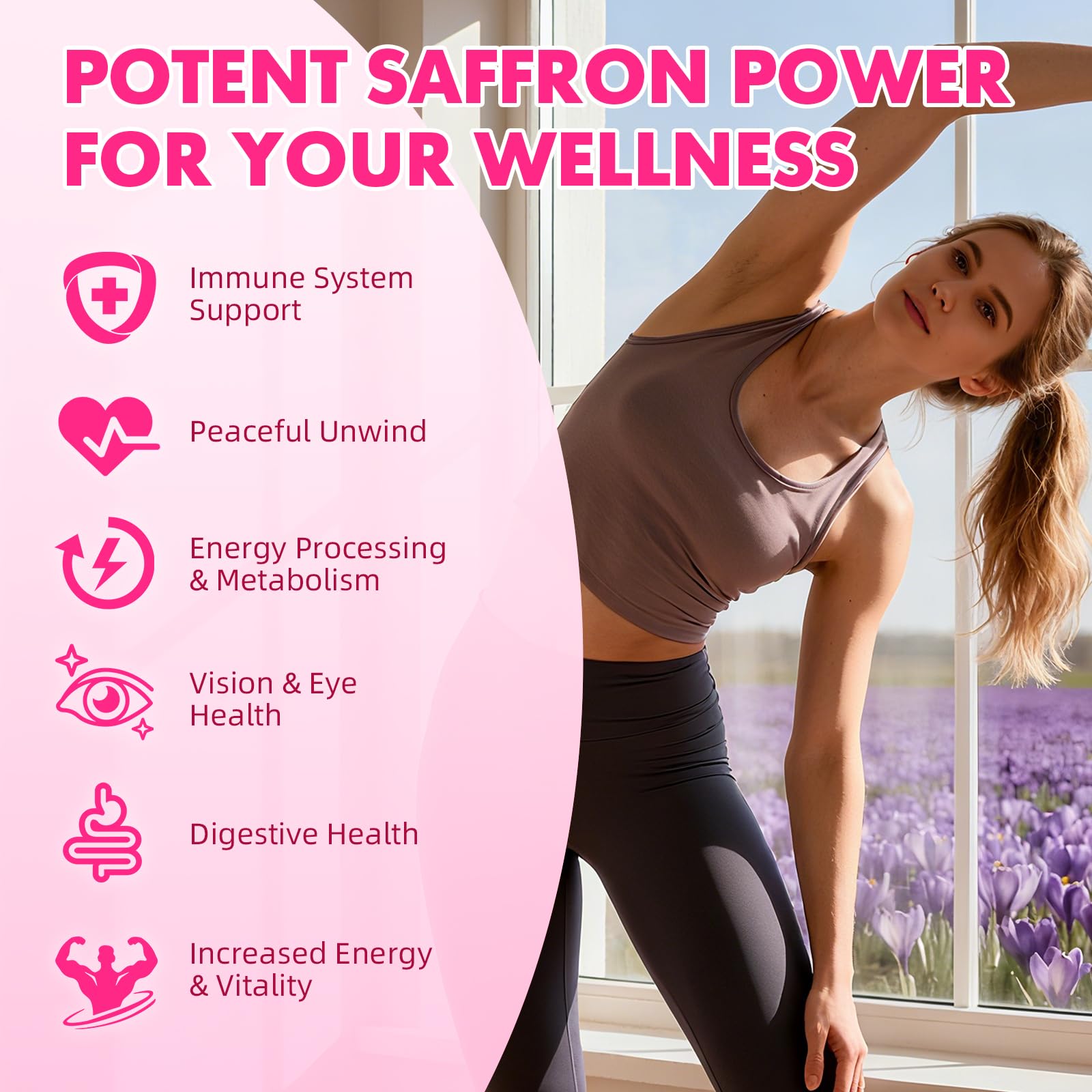 Saffron Gummies for Adult Kids - with Saffron 88.5mg, Vitamins D3 & B6, Magnesium, Zinc, Ashwagandha, L - Theanine, St. John's Wort - Supports Mood & Focus, Strawberry Flavor, 120 Count Saajoor uk supplements