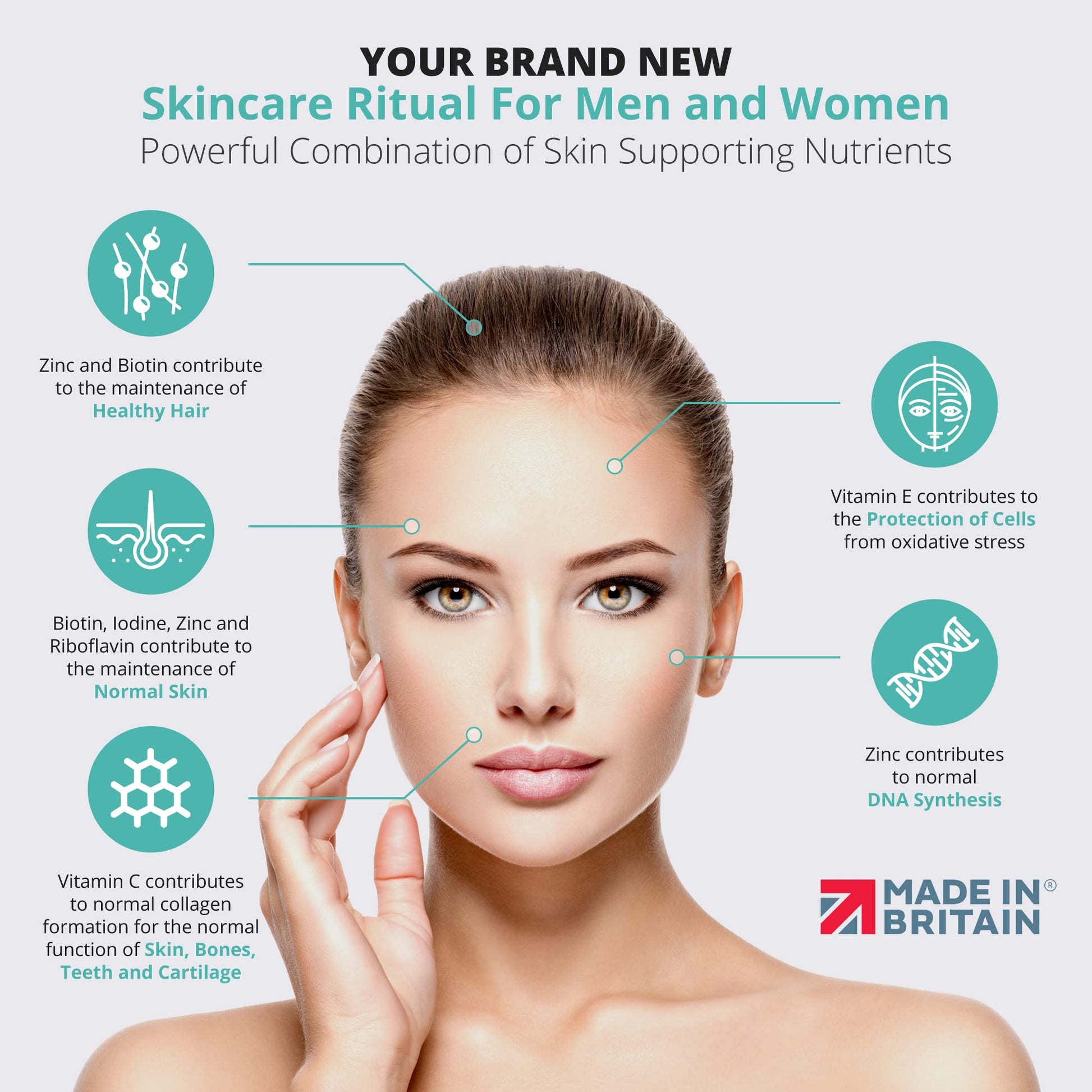 Marine Collagen Capsules 1000mg - 120 Capsules - 9 Powerful Skin Supporting Nutrients VitaBright uk supplements