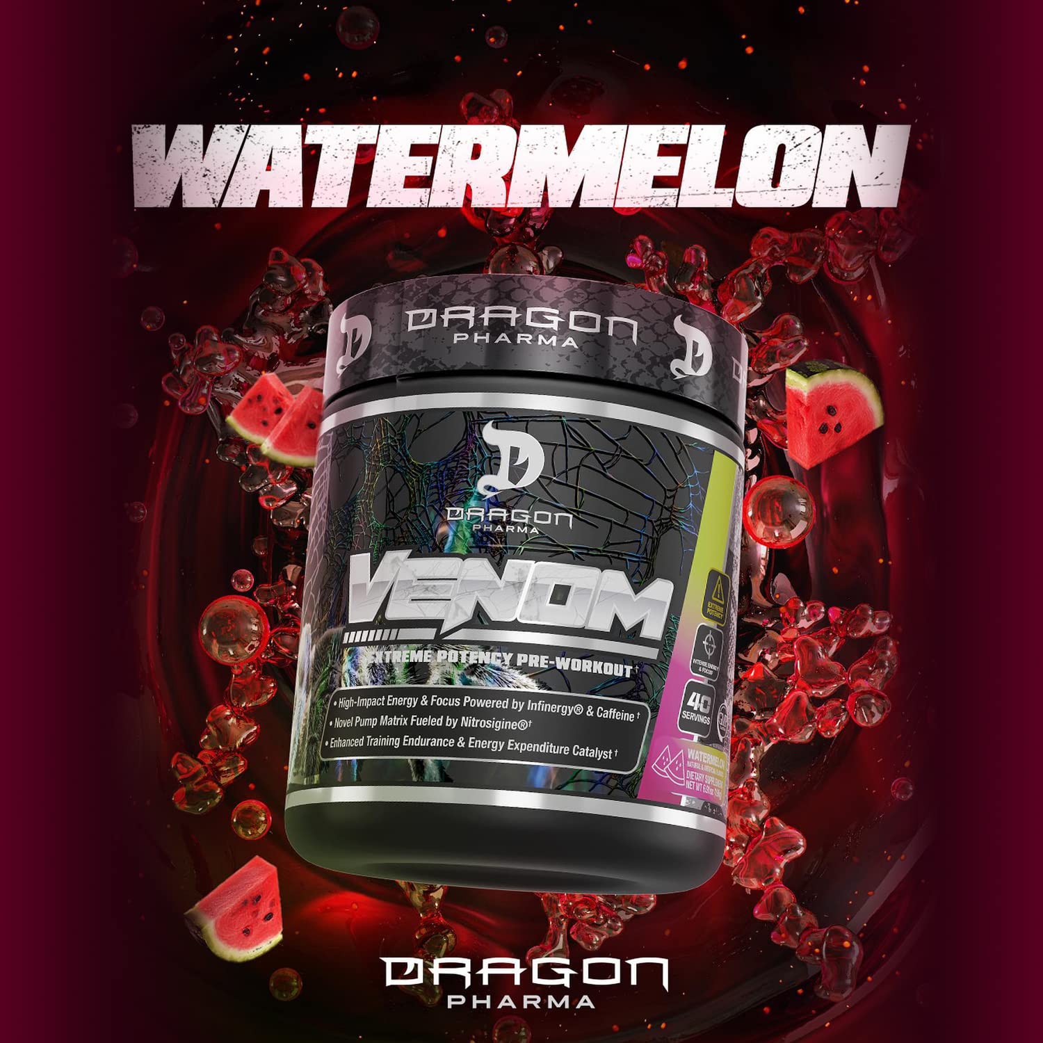 DRAGON PHARMA Venom Extreme Potency Pre-Workout, Laser Sharp Focus + Energy DRAGON PHARMA uk supplements