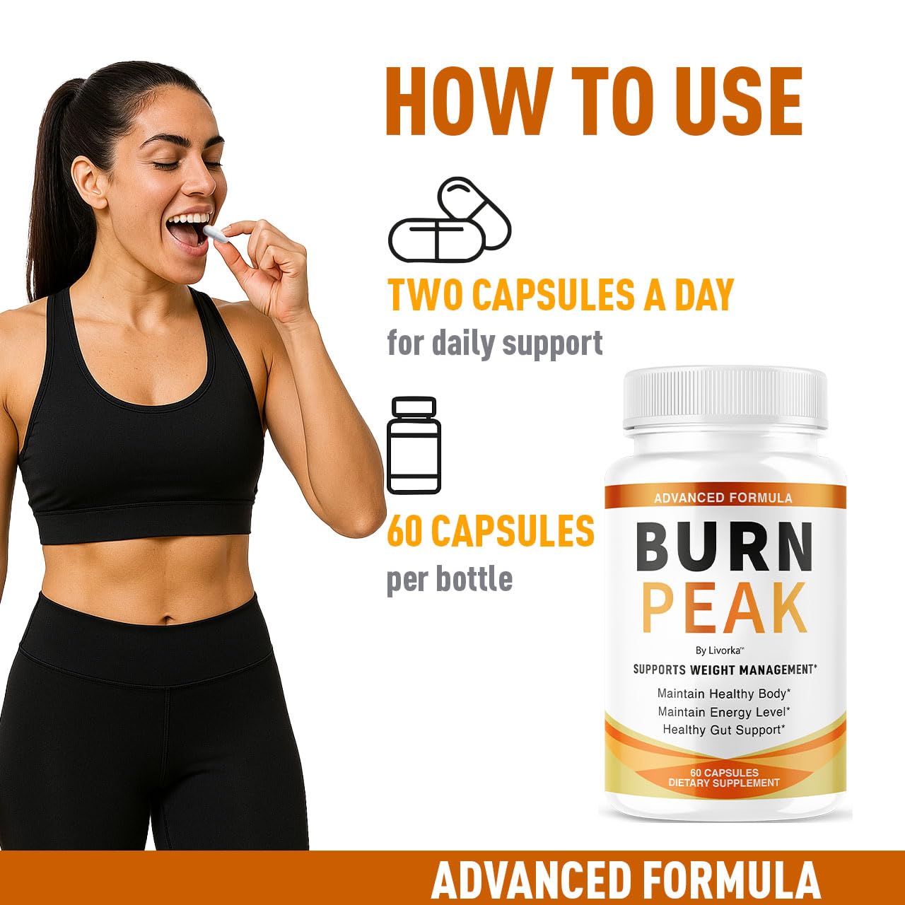 (3 Pack) Burn Peak Capsules - Official BurnPeak Weight Pills Advanced Premium Support, All Natural Burn Peak Pink Salt Trick Supplement for Overall Health & Wellness Reviews, 180 Capsules for 3 Months LIVORKA uk supplements