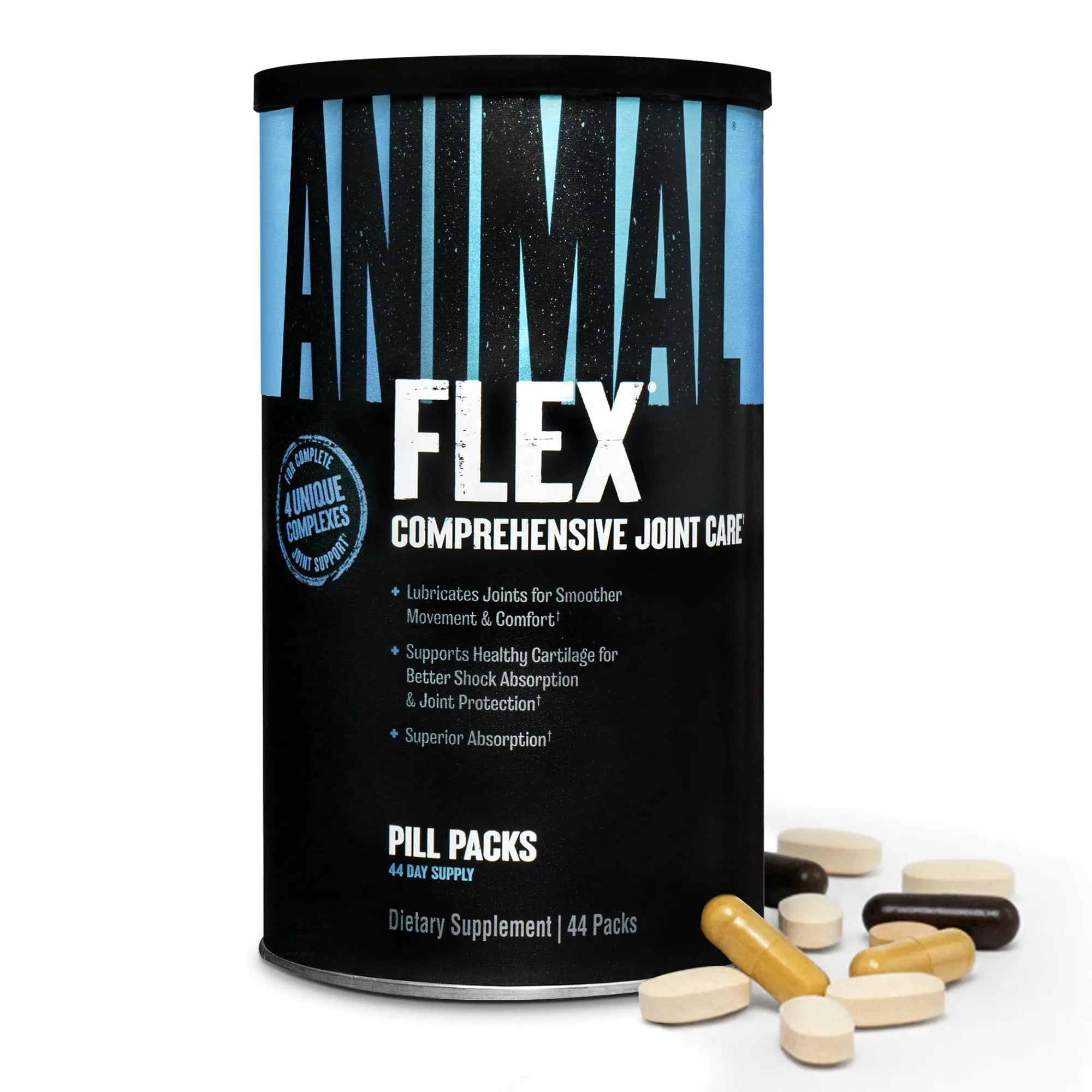 Animal Flex - Glucosamine Chondroitin Joint Supplement for Women and Men Discomfort with Turmeric, MSM, Boswellia for Cartilage, Joint Health, Muscles, Back, Knees, Shoulder, and Hip, 44 Packs Animal uk supplements