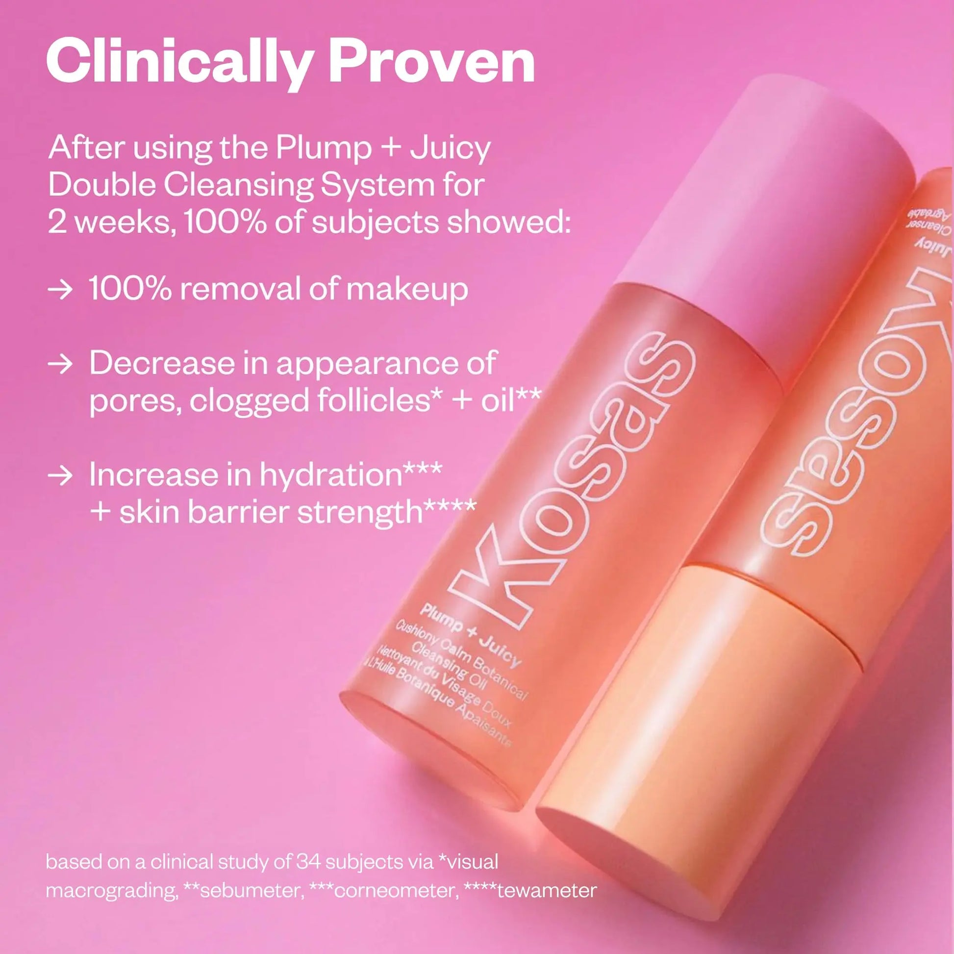Kosas Plump + Juicy Cushiony Calm Botanical Cleansing Oil – Hydrating Makeup Remover for Sensitive Skin, Non-Greasy Oil Cleanser with Ceramides & Squalane for Soft, Soothed Skin Kosas uk supplements