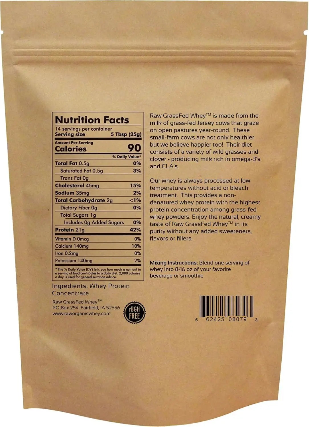 Raw Grass Fed Whey Protein Powder, Unflavored – 1 Ingredient, No Additives or Fillers, Undenatured, Made in USA, 12 oz Raw Organic Whey uk supplements