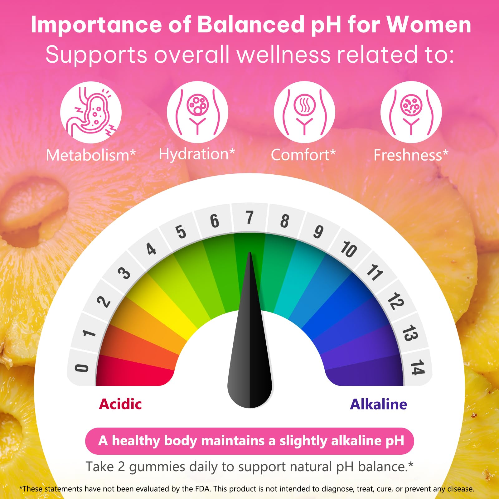 KITNOBLIS Feminine Probiotic Gummies with Slippery Elm- Pineapple Gummies for Women pH Balance, Gut Health & Immune Supports | with Prebiotics & Lactobacillus Blend (60 Gummies) KITNOBLIS uk supplements