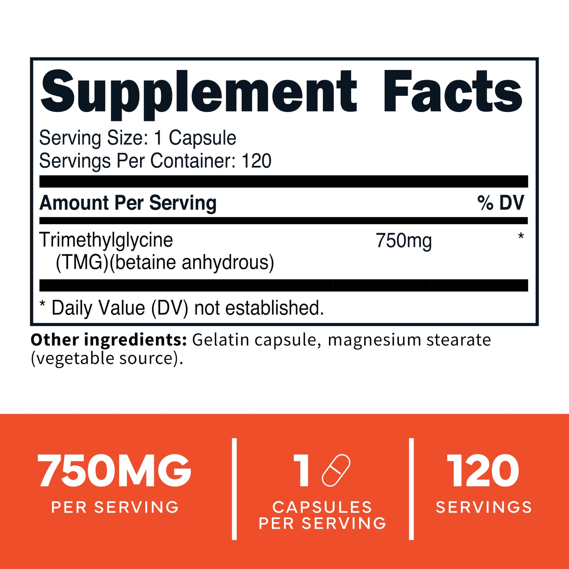 Type Zero Clean TMG Trimethylglycine Capsules (120 Servings) - Non GMO, Gluten Free Type Zero uk supplements