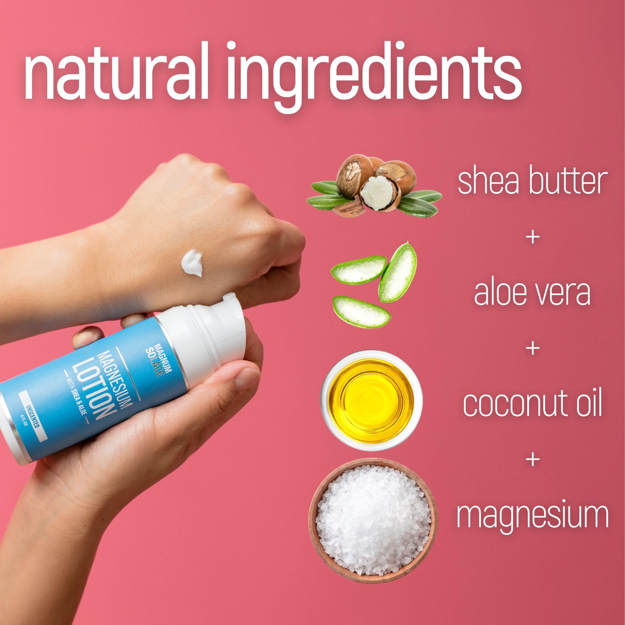 Magnum Solace Magnesium Lotion with Aloe & Shea – Apply to Legs – Alternative to Topical Magnesium Cream Magnum Solace uk supplements