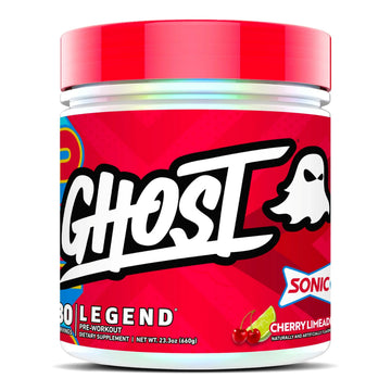 GHOST Legend Pre Workout Powder, Sonic Cherry Limeade - 30 Servings – Pre-Workout for Men & Women with Choline, L-Citrulline, GHOST uk supplements