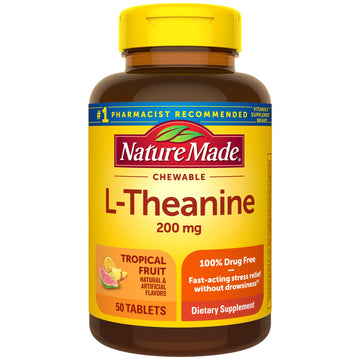 Nature Made Chewable L Theanine 200mg, L-Theanine Supplement for Stress Relief Nature Made uk supplements