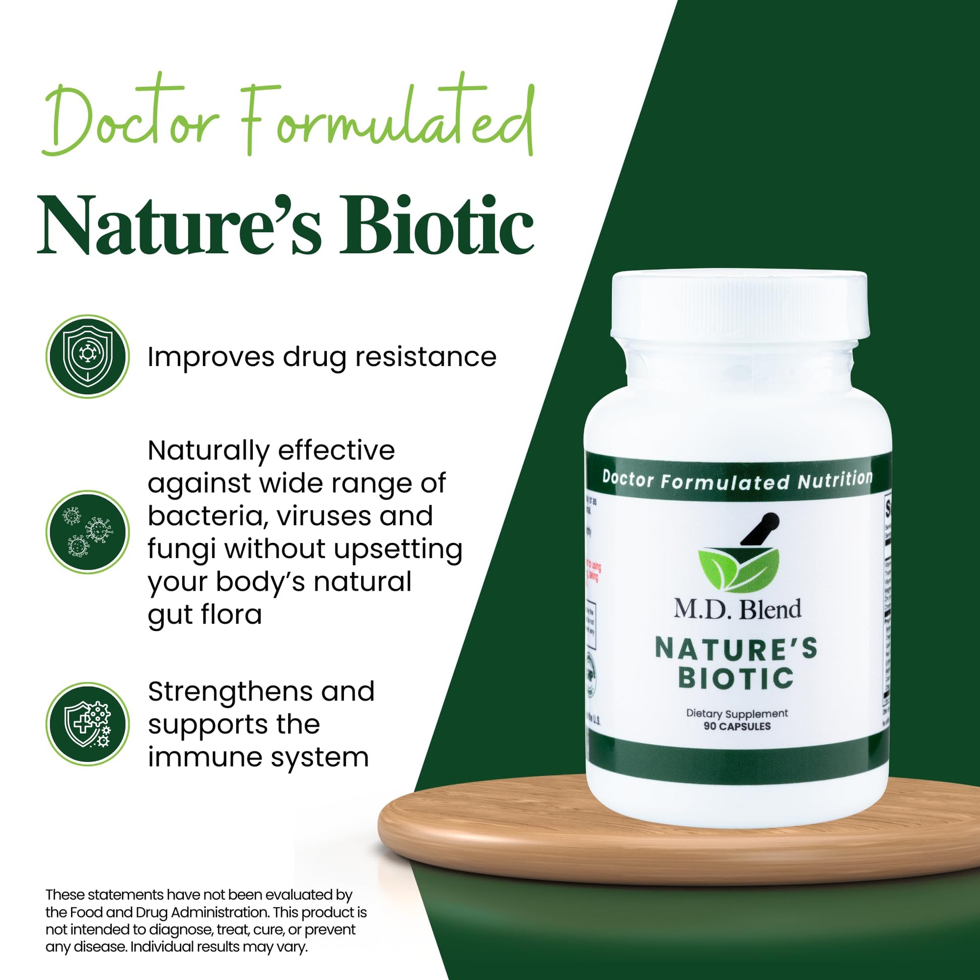 M.D. Blend Nature’s Biotic & Allergy Expert Bundle for Immune Support, Seasonal Allergy Relief, Respiratory Wellness, Quercetin and Bromelain, NAC Nettle Root Vitamins & Minerals Plant-Based Capsules M.D. Blend uk supplements