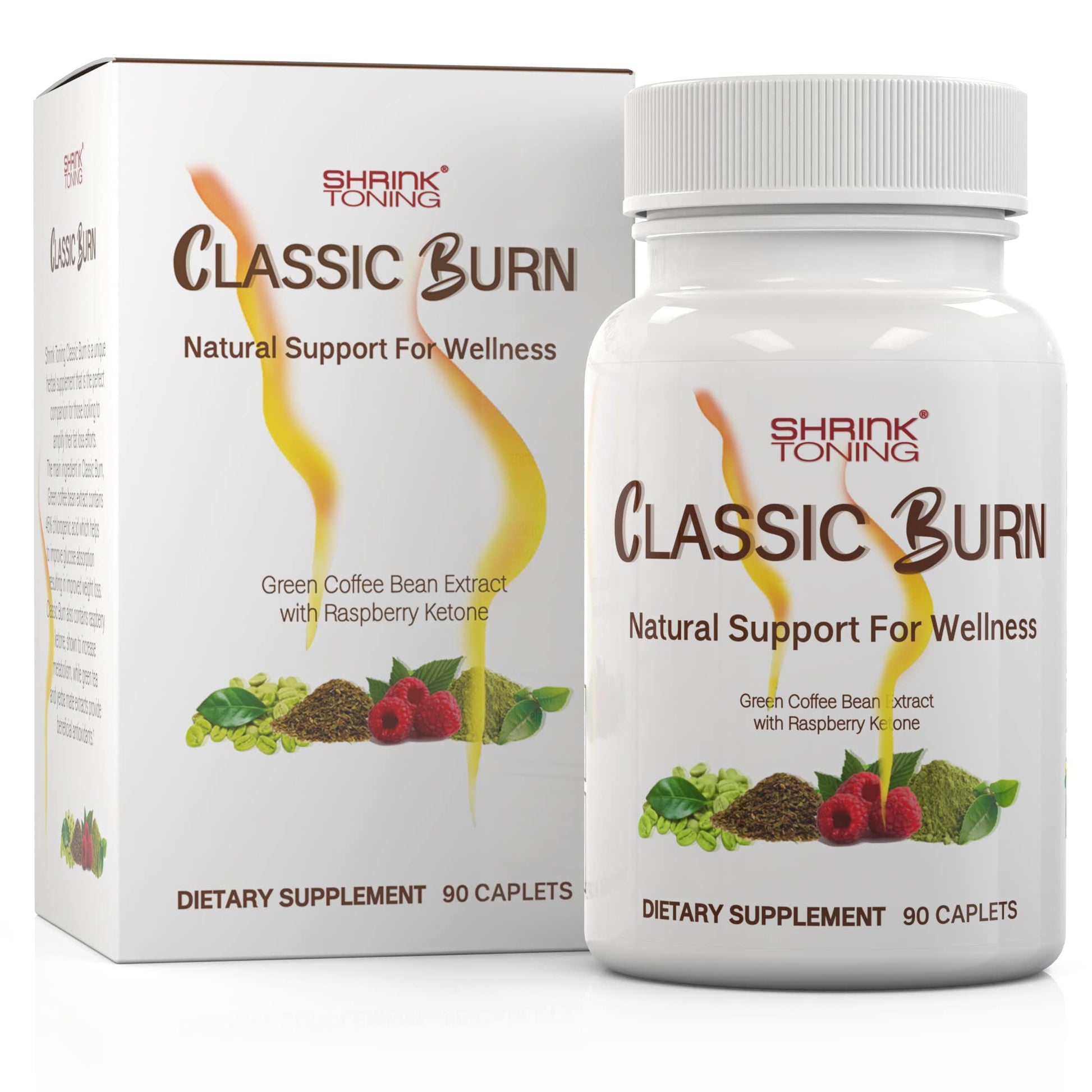 shrink Classic Burn - Pure Green Coffee Bean Extract and Raspberry Ketones with 45% shrink uk supplements