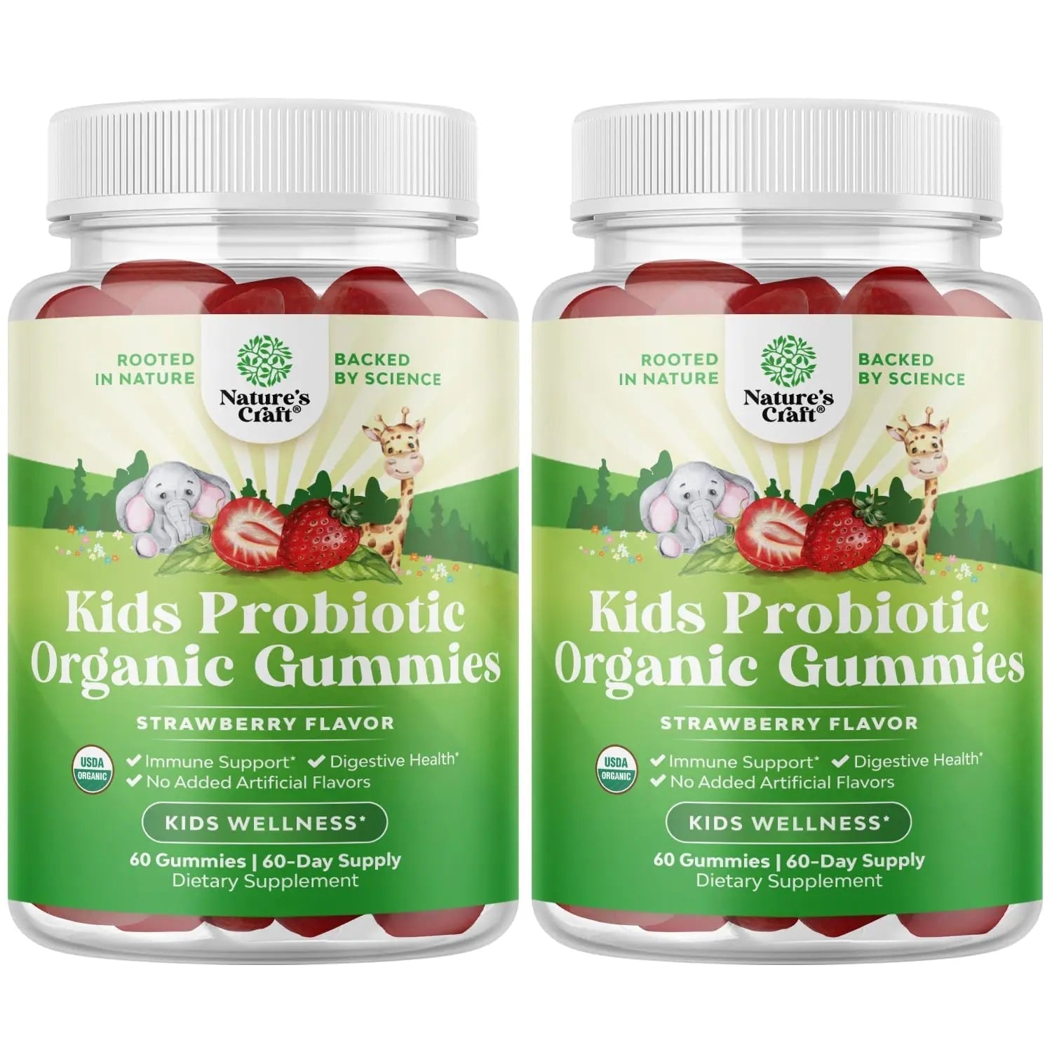 Natures Craft USDA Organic Probiotic Gummies for Kids - Vegan Non-GMO Kids Probiotic Gummy Vitamin for Immunity and Digestive Health Natures Craft uk supplements
