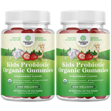 Natures Craft USDA Organic Probiotic Gummies for Kids - Vegan Non-GMO Kids Probiotic Gummy Vitamin for Immunity and Digestive Health Natures Craft uk supplements