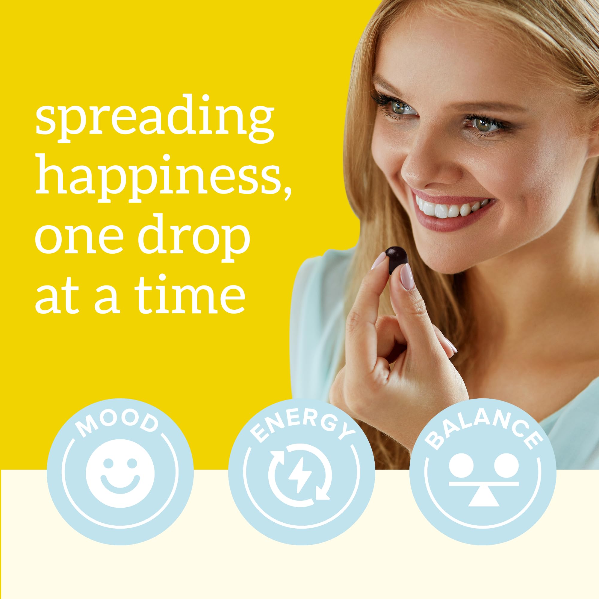Organifi Happy Drops - Daily Superfood Happy Gummies for Adults - Mood Support Supplement for Balance, Bliss, Energy and Taking the Edge Off - Sweet Lemon Flavor - 60 Gummies Organifi uk supplements
