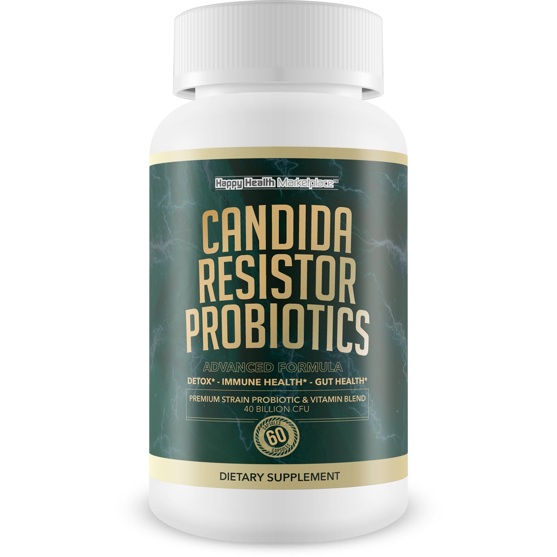 Candida Resistor Probiotics - Our Best Candida Support Capsules - Our Pills for Candida Happy Health Marketplace uk supplements