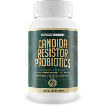 Candida Resistor Probiotics - Our Best Candida Support Capsules - Our Pills for Candida Happy Health Marketplace uk supplements