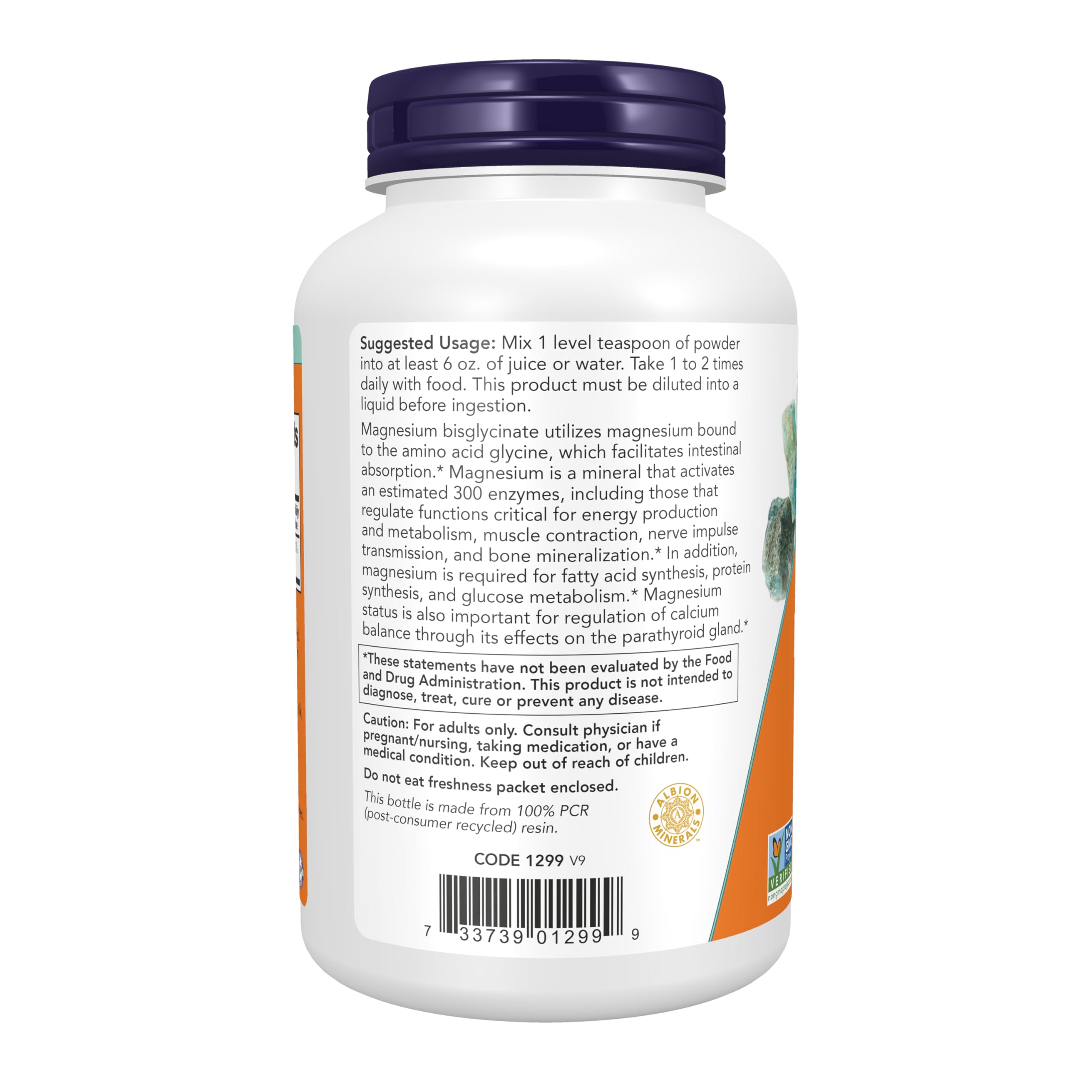 NOW Foods Supplements, Magnesium Bisglycinate Powder, Enzyme Function*, Nervous System Support*, 8-Ounce NOW Foods uk supplements