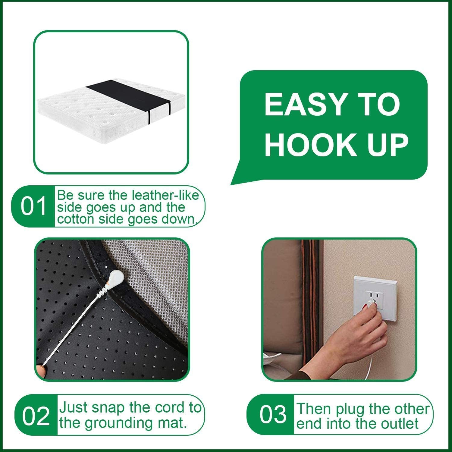 Grounding Mat, Grounding Mattress Cover Pad Grounding Mats Earth Connected Conductive Carbon Alfredx uk supplements