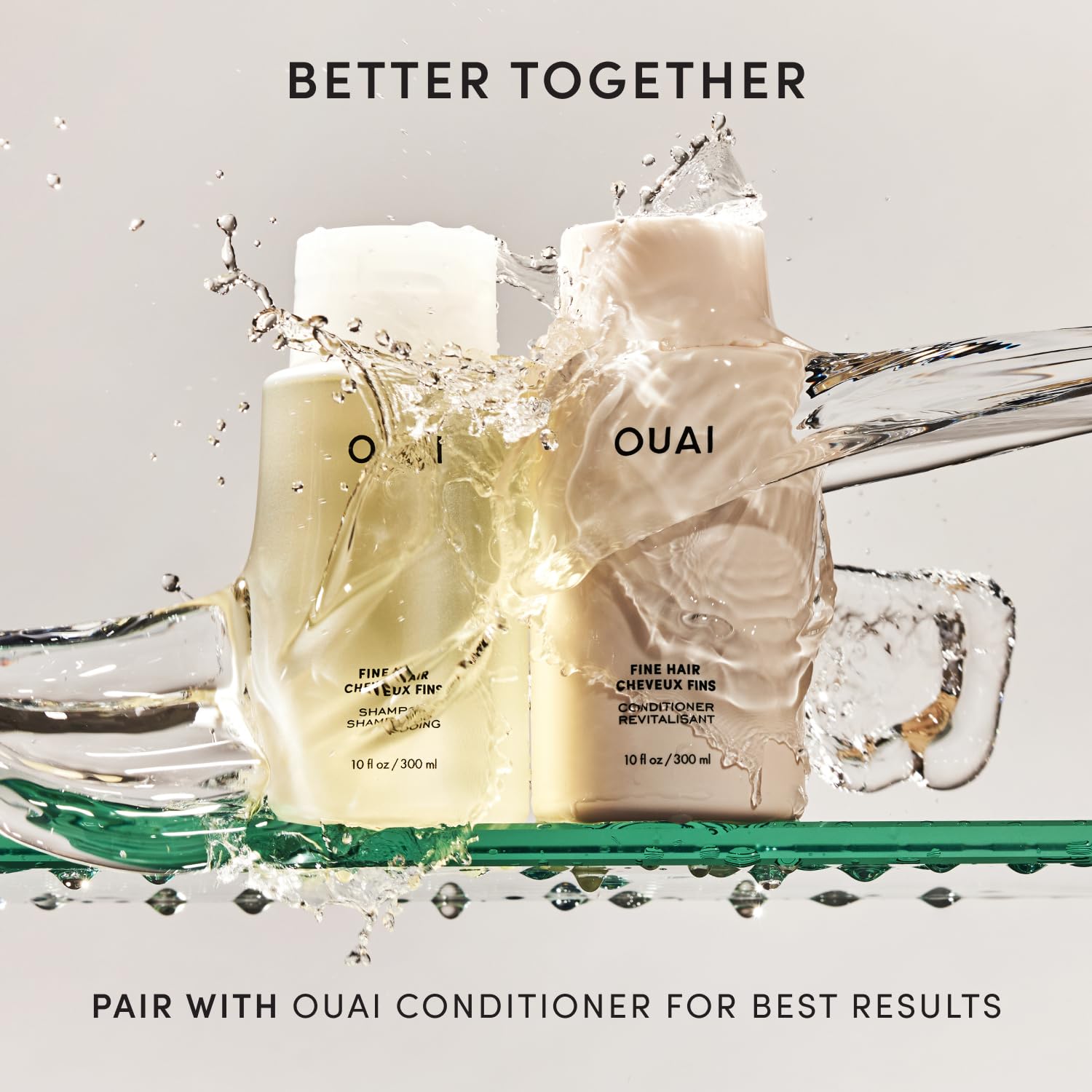OUAI Fine Hair Shampoo - Volumizing Shampoo for Fine, Flat Strands - Made with Biotin, Keratin & Chia Seed Oil - Strengthens, Nourishes & Thickens - Color-Safe & Sulfate Free Hair Care (10 Fl oz) OUAI uk supplements