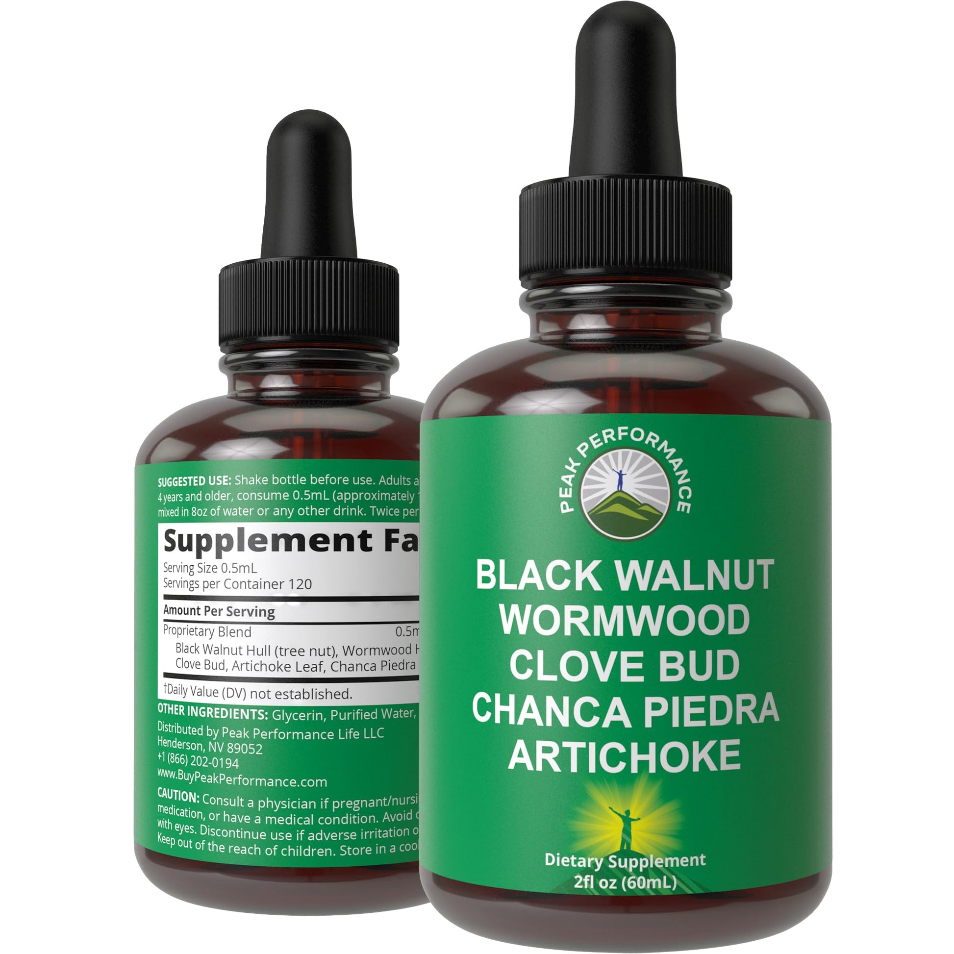 Wormwood Black Walnut Clove Cleanse for Humans. Elimination Detox + Intestinal Support Liquid Tincture Supplement for Adults and Kids. with Artichoke and Chanca Piedra for Additional Benefits Peak Performance uk supplements
