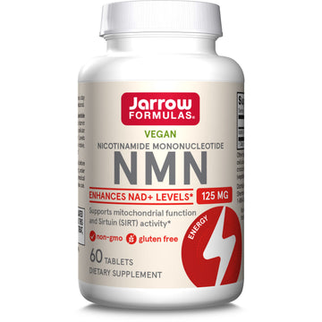Jarrow Formulas Nicotinamide Mononucleotide (NMN) - 60 Tablets - Supports Energy Production - Dietary Supplement - Vegan, Gluten Free, Non-GMO - 60 Servings (Packaging May Vary) Jarrow Formulas uk supplements